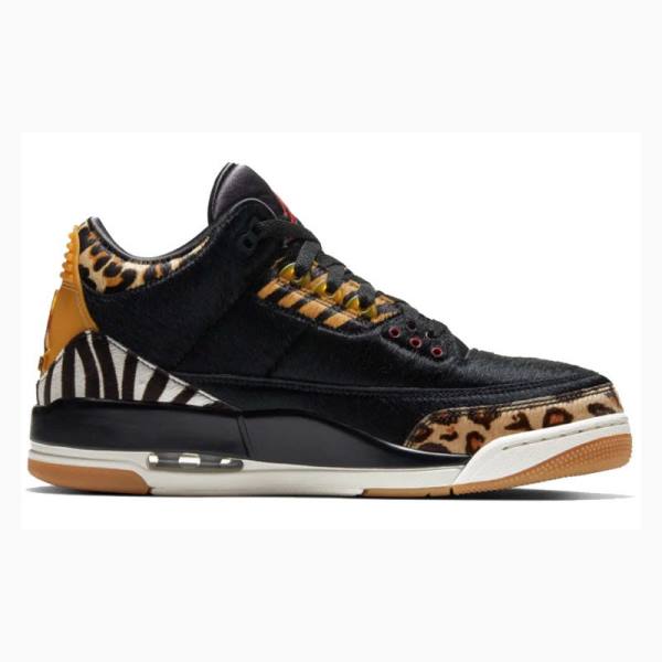 Black / Brown Men's Nike Retro SE Animal Pack Basketball Shoes Air Jordan 3 | JD-068RN