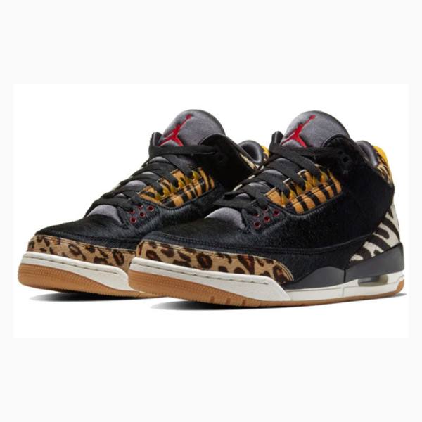 Black / Brown Men's Nike Retro SE Animal Pack Basketball Shoes Air Jordan 3 | JD-068RN