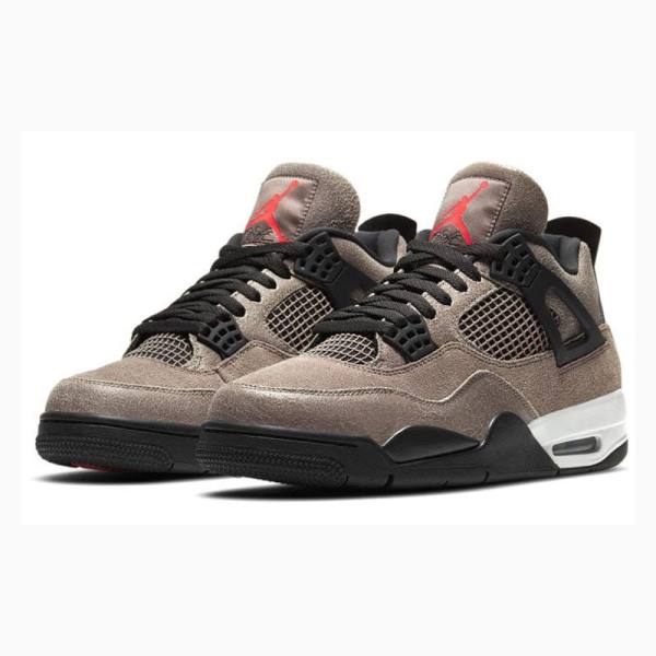 Black / Brown Men's Nike Retro Taupe Haze Basketball Shoes Air Jordan 4 | JD-249QR