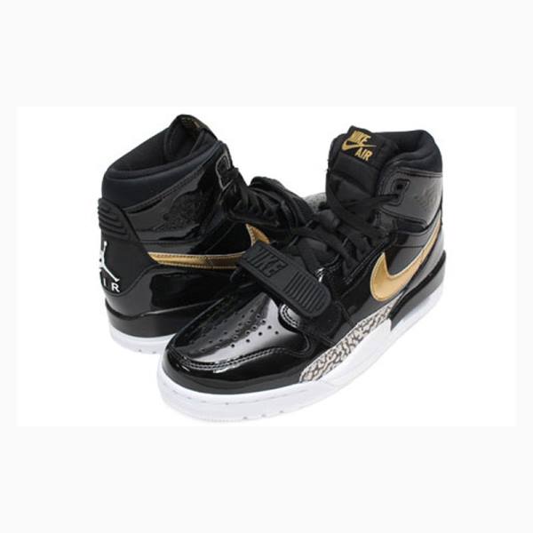 Black / Gold Men's Nike Legacy 312 Basketball Shoes Air Jordan | JD-324GC