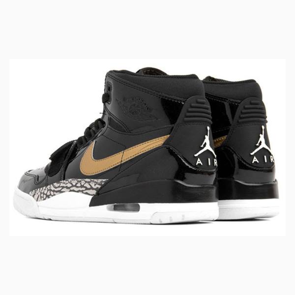 Black / Gold Men's Nike Legacy 312 Basketball Shoes Air Jordan | JD-324GC