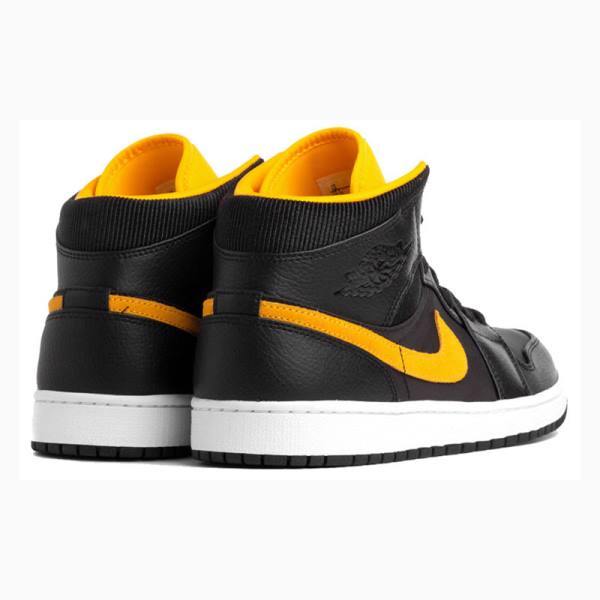 Black / Gold Men's Nike Mid SE Basketball Shoes Air Jordan 1 | JD-150DU