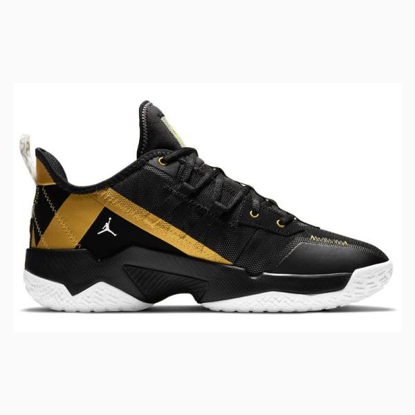 Black / Gold / White Men's Nike One Take 2 PF 2 Basketball Shoes Air Jordan | JD-418HI