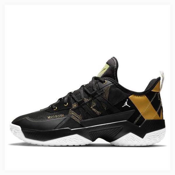 Black / Gold / White Men\'s Nike One Take 2 PF 2 Basketball Shoes Air Jordan | JD-418HI