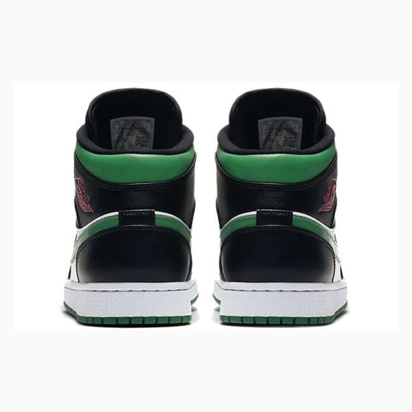 Black / Green Men's Nike Mid Basketball Shoes Air Jordan 1 | JD-059DM