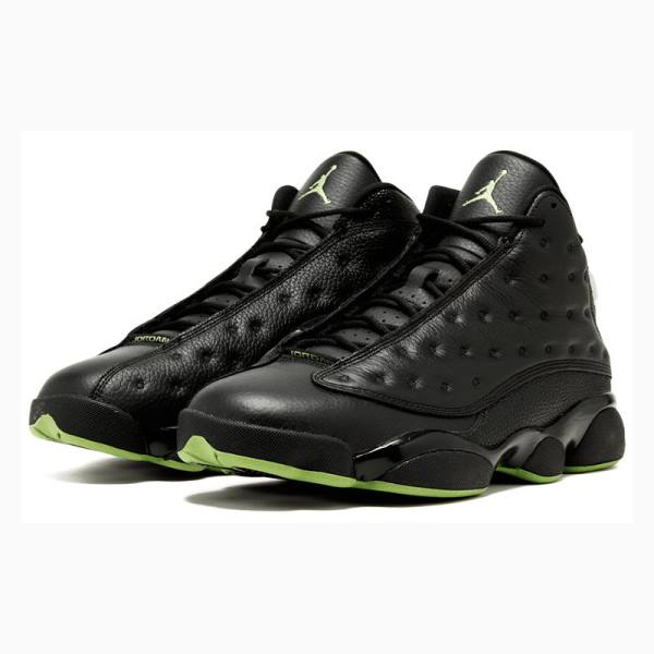 Black / Green Men's Nike Retro Altitude Basketball Shoes Air Jordan 13 | JD-724FB