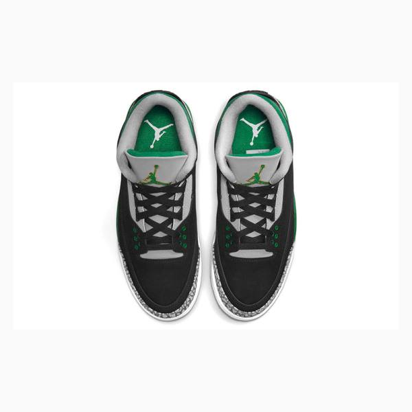 Black / Green Men's Nike Retro Pine Basketball Shoes Air Jordan 3 | JD-537DF