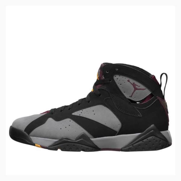 Black / Grey Men\'s Nike Retro \'Bordeaux\' 2011 Lt Graphite-Bordeaux Basketball Shoes Air Jordan 7 | JD-349GS