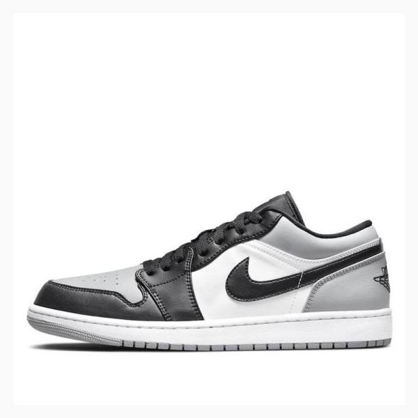 Black / Grey Men\'s Nike Retro Low Shadow Toe Sneakers Air Jordan 1 | JD-654AN