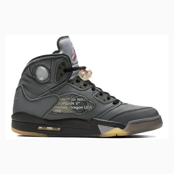 Black / Grey Men's Nike Retro SP Basketball Shoes Air Jordan 5 | JD-246BR