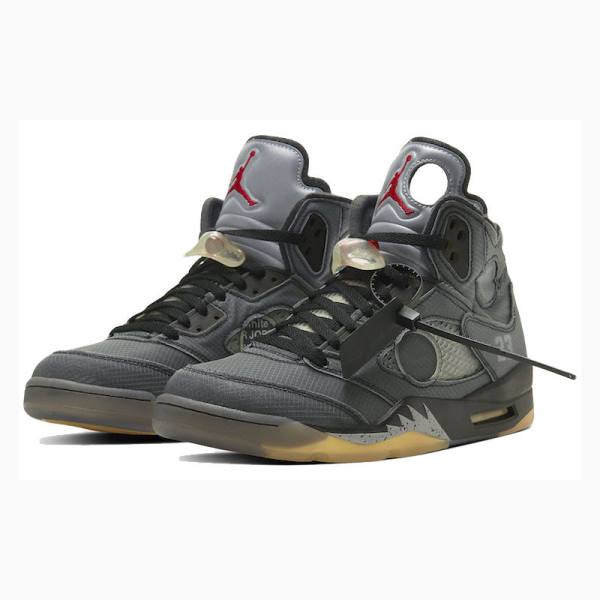 Black / Grey Men's Nike Retro SP Basketball Shoes Air Jordan 5 | JD-246BR