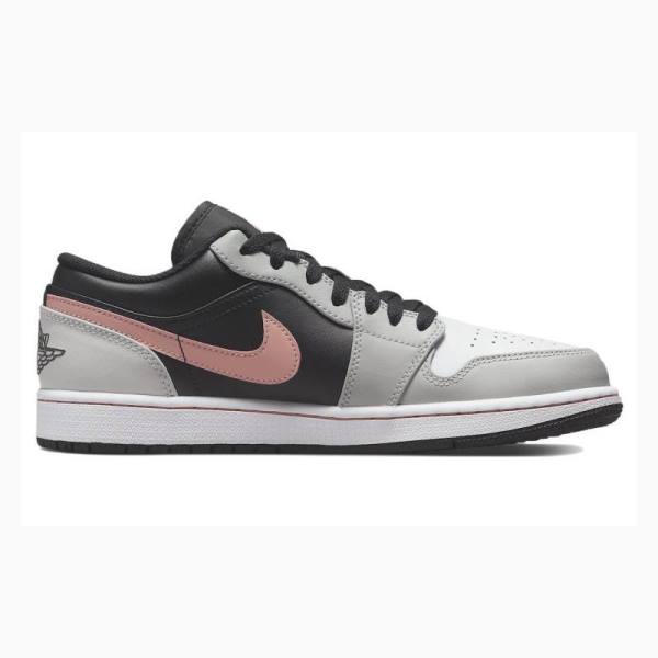 Black / Grey / Pink Men's Nike Retro Low Sneakers Air Jordan 1 | JD-574NK