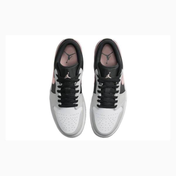 Black / Grey / Pink Men's Nike Retro Low Sneakers Air Jordan 1 | JD-574NK