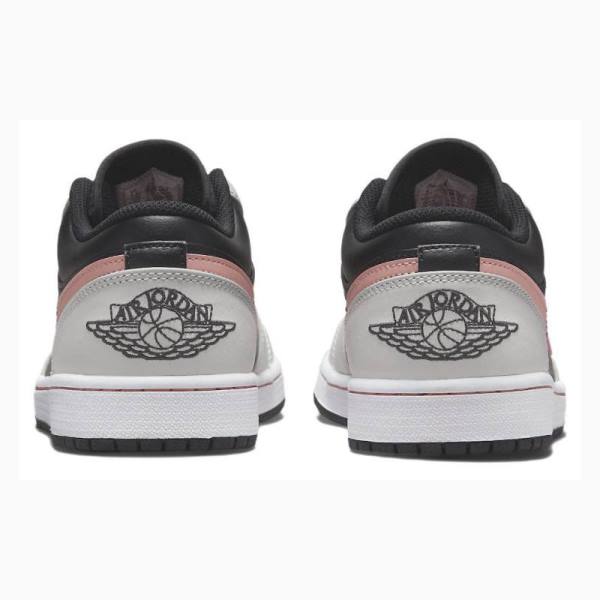 Black / Grey / Pink Men's Nike Retro Low Sneakers Air Jordan 1 | JD-574NK