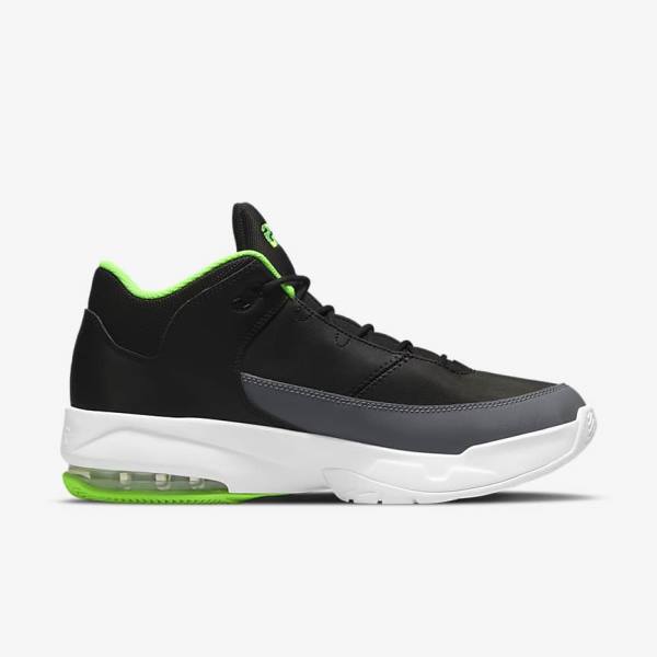 Black / Grey / White / Green Men's Nike Max Aura 3 Basketball Shoes Air Jordan | NK739NMI