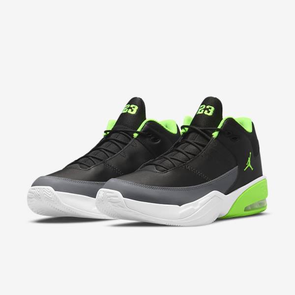 Black / Grey / White / Green Men's Nike Max Aura 3 Basketball Shoes Air Jordan | NK739NMI