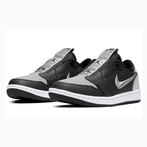 Black / Grey Women's Nike Retro Low Slip SE Shadow Sneakers Air Jordan 1 | JD-587VC