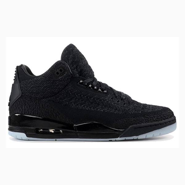 Black Men's Nike Flyknit Anthracite Basketball Shoes Air Jordan 3 | JD-560WZ