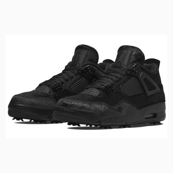 Black Men's Nike Golf Cat Sneakers Sneakers Air Jordan 4 | JD-851VC