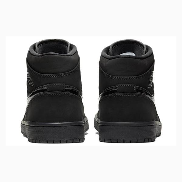 Black Men's Nike Mid Triple Basketball Shoes Air Jordan 1 | JD-528KG