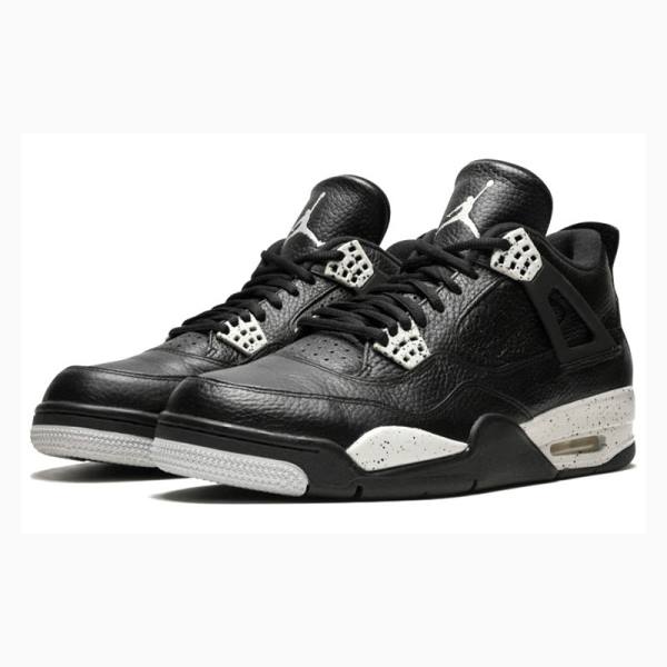 Black Men's Nike Retro LS Oreo Basketball Shoes Air Jordan 4 | JD-749MK