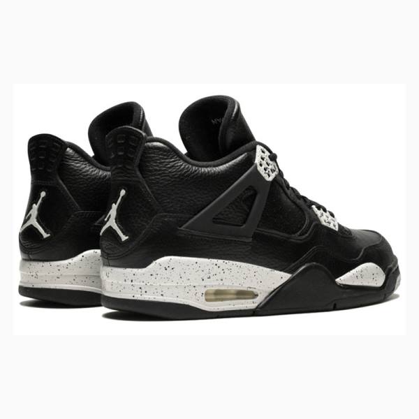 Black Men's Nike Retro LS Oreo Basketball Shoes Air Jordan 4 | JD-749MK