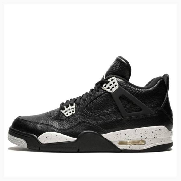 Black Men\'s Nike Retro LS Oreo Basketball Shoes Air Jordan 4 | JD-749MK