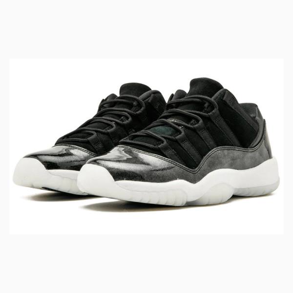 Black Men's Nike Retro Low Barons Sneakers Air Jordan 11 | JD-293QG