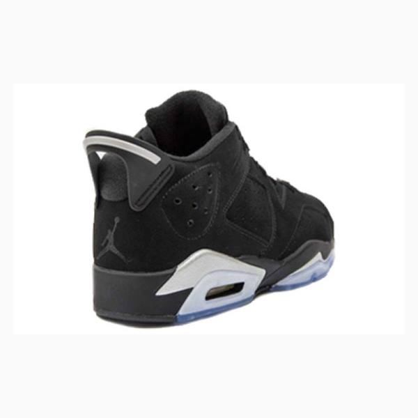 Black Men's Nike Retro Low Metallic Silver Sneakers Air Jordan 6 | JD-421GK