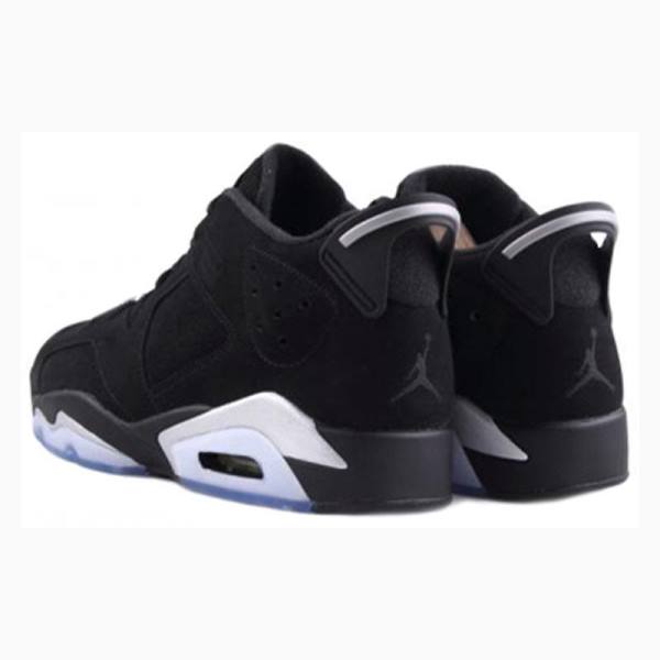 Black Men's Nike Retro Low Metallic Silver Sneakers Air Jordan 6 | JD-421GK