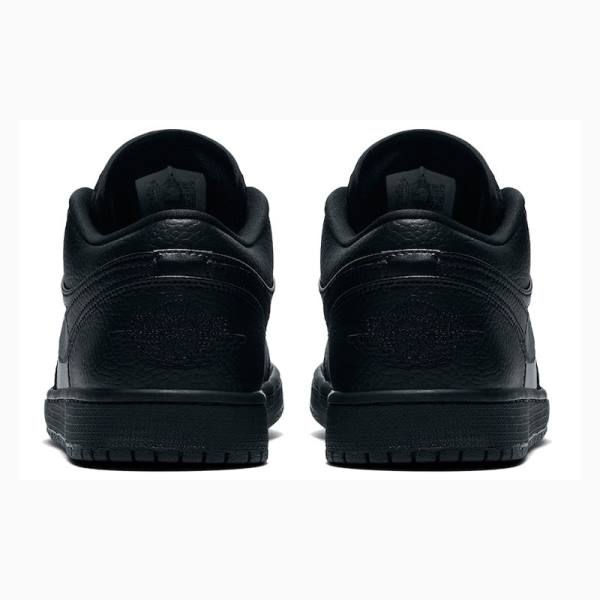 Black Men's Nike Retro Low Triple Sneakers Air Jordan 1 | JD-759QT