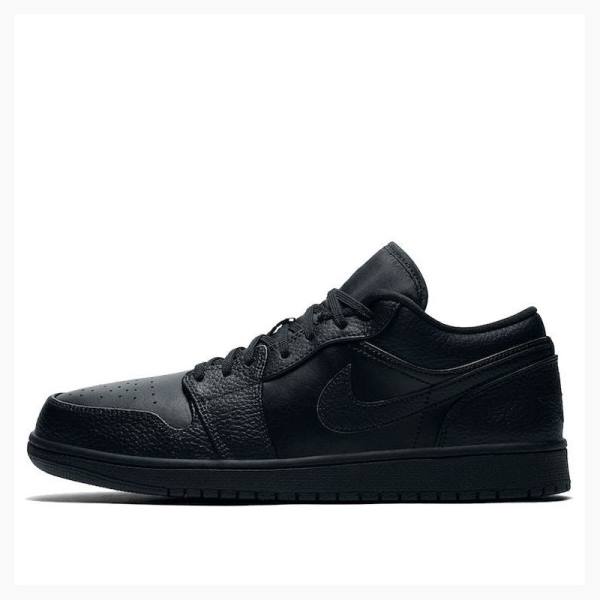 Black Men\'s Nike Retro Low Triple Sneakers Air Jordan 1 | JD-759QT