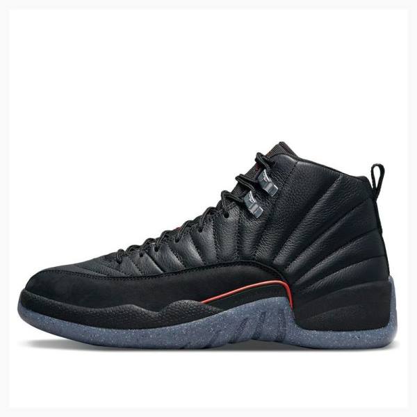 Black Men\'s Nike Retro Utility Grind Basketball Shoes Air Jordan 12 | JD-789BW