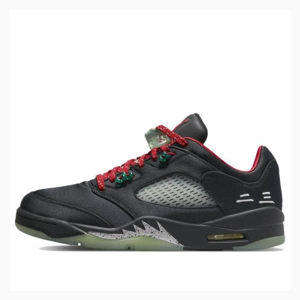 Black Men\'s Nike X CLOT Low Sneakers Air Jordan 5 | JD-573HR