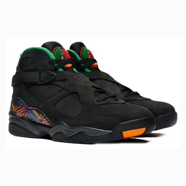 Black / Orange Men's Nike Retro Air Raid Basketball Shoes Air Jordan 8 | JD-925IX