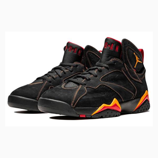 Black / Orange Men's Nike Retro Citrus Basketball Shoes Air Jordan 7 | JD-067RY