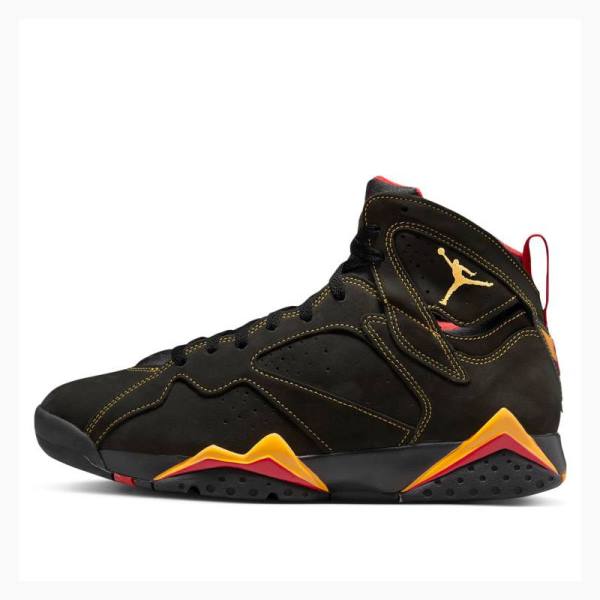 Black / Orange Men\'s Nike Retro Citrus Basketball Shoes Air Jordan 7 | JD-067RY