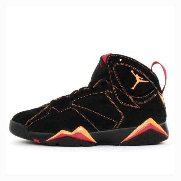 Black / Orange Men\'s Nike Retro Citrus-Varsity Basketball Shoes Air Jordan 7 | JD-624RH