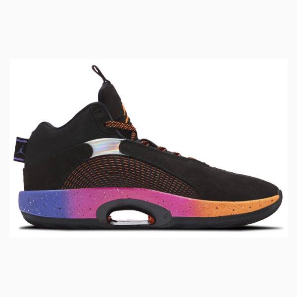 Black / Orange Men's Nike Sunset Basketball Shoes Air Jordan 35 | JD-172VS