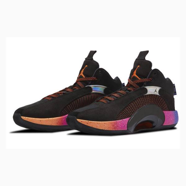 Black / Orange Men's Nike Sunset Basketball Shoes Air Jordan 35 | JD-172VS