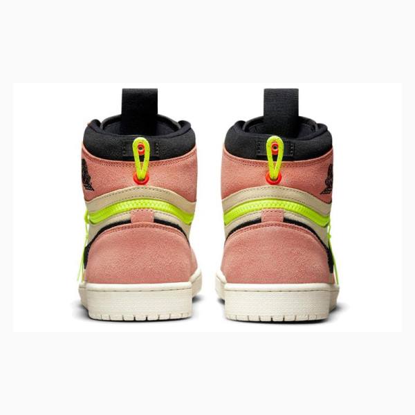 Black / Pink / Green Men's Nike High Switch Peach Basketball Shoes Air Jordan 1 | JD-589NQ