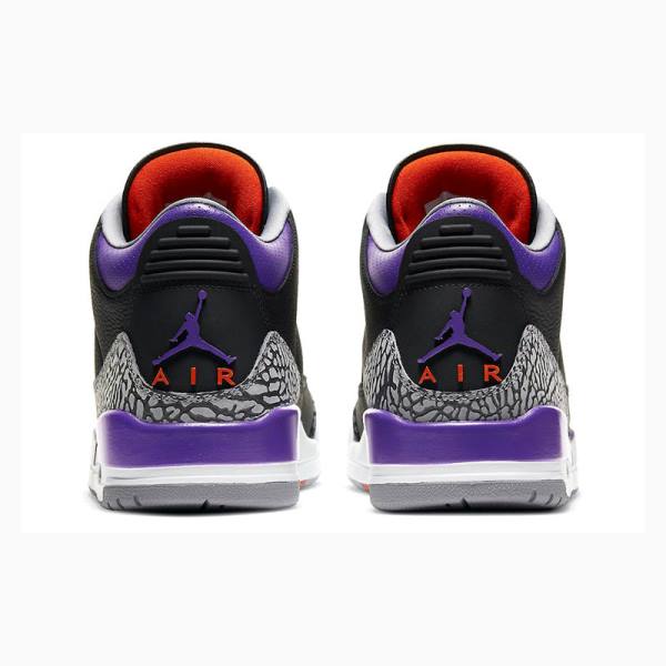 Black / Purple Men's Nike Retro Basketball Shoes Air Jordan 3 | JD-423UC