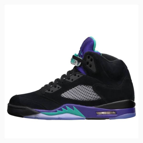 Black / Purple Men\'s Nike Retro Basketball Shoes Air Jordan 5 | JD-902PV