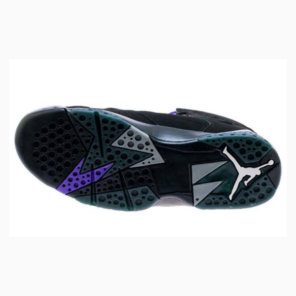 Black / Purple Men's Nike Retro Ray Allen Bucks Basketball Shoes Air Jordan 7 | JD-170VT