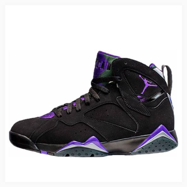 Black / Purple Men\'s Nike Retro Ray Allen Bucks Basketball Shoes Air Jordan 7 | JD-170VT