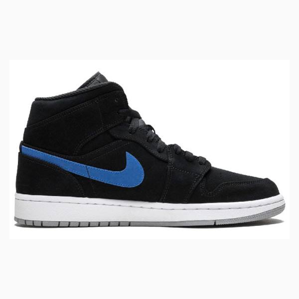 Black / Red / Blue Men's Nike Mid Basketball Shoes Air Jordan 1 | JD-958GI