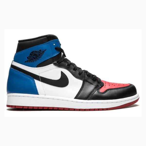 Black / Red / Blue Men's Nike Retro High OG Top 3 Basketball Shoes Air Jordan 1 | JD-746PT