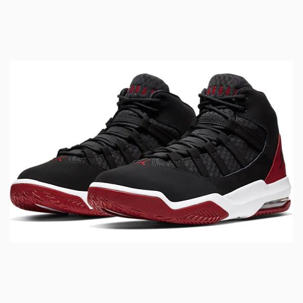 Black / Red Men's Nike Max Aura Basketball Shoes Air Jordan | JD-095XR