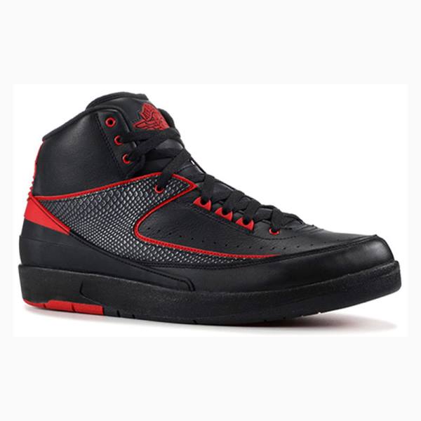 Black / Red Men's Nike Retro Alternate Basketball Shoes Air Jordan 2 | JD-031GB