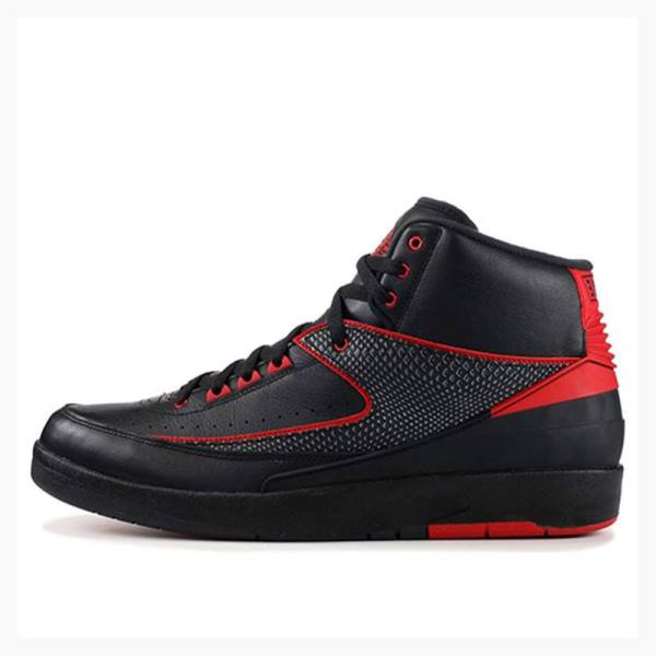 Black / Red Men\'s Nike Retro Alternate Basketball Shoes Air Jordan 2 | JD-031GB